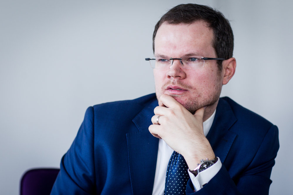Advokát Peter Kubina počas rozhovoru pre denník SME.