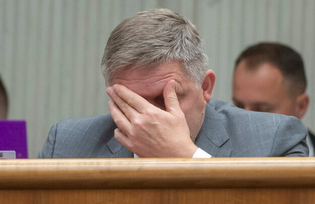 Robert Fico, Chairman of Smer at Parliament on April 26, 2022.