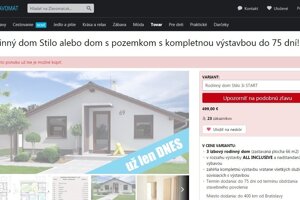 Aj cez zľavový portál sa už dajú kúpiť domy.