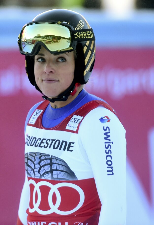 Lara Gutová v cieli pretekov.