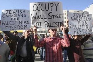 Palestínski a zahraniční aktivisti.