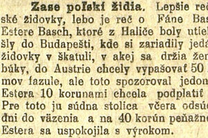 Zaujímavosti zo storočných novín
