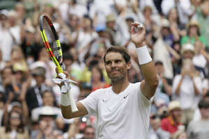 Rafael Nadal na Wimbledone 2019.