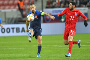 Marek Hamšík v zápase proti Azerbajdžanu.