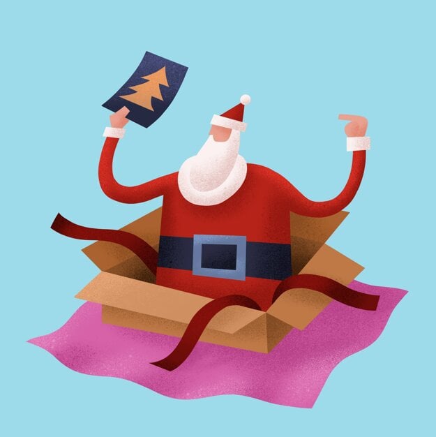 Santa v krabici