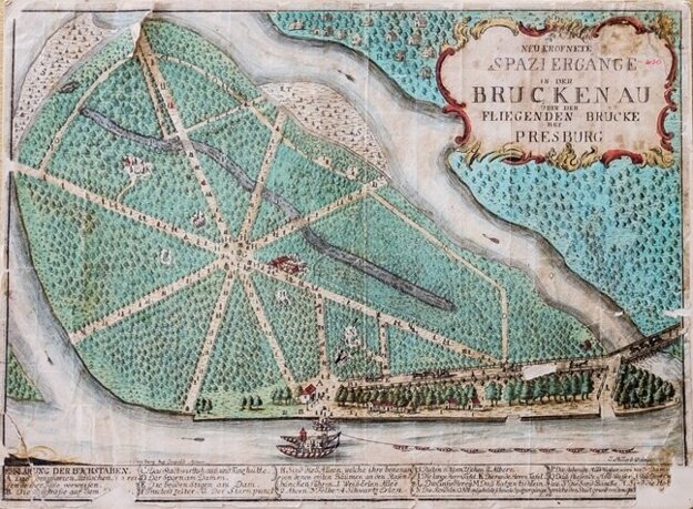 Pôvodná dispozícia Sadu Janka Kráľa na pláne z roku 1776 od autorov I. Müllera a L. Assnera sa nachádza v Archíve mesta Bratislavy.