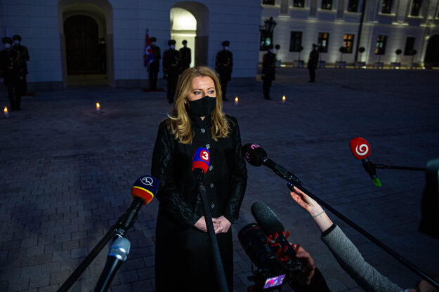 Prezidentka Zuzana Čaputová si uctila obete pandémie.
