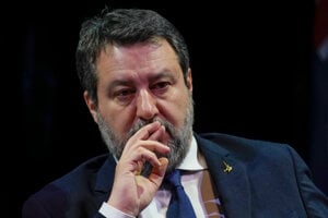 Taliansky vicepremiér a minister dopravy Matteo Salvini.