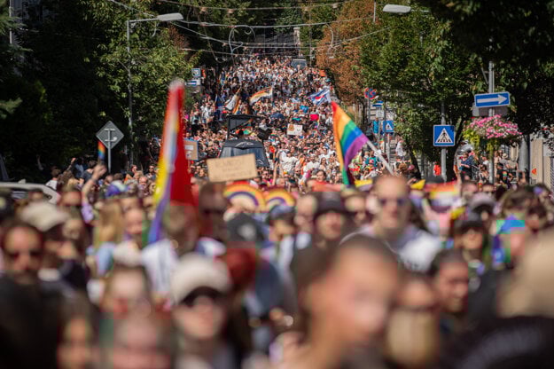 Dúhový pride v Bratislave. (zdroj: SME/Jozef Jakubčo)
