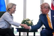 Šéfka Európskej komisie Ursula von der Leyenová a americký prezident Donald Trump.