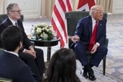 Americký prezident Donald Trump britským premiérom Keirom Starmerom v golfovom rezorte v škótskom Turnberry.