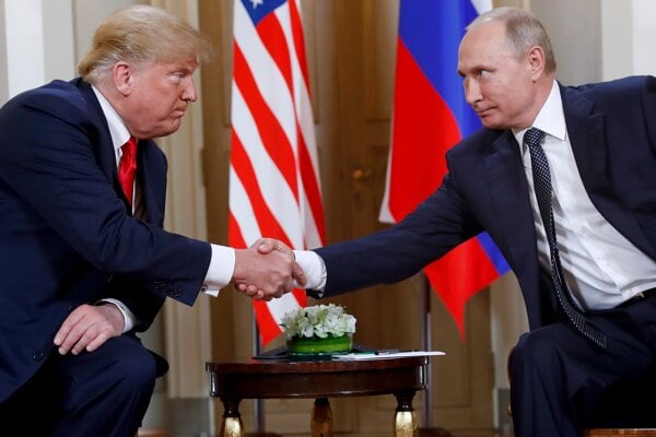 Donald Trump a Vladimir Putin v Helsinkách v roku 2018. 