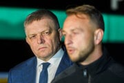Premiér Robert Fico a minister vnútra Matúš Šutaj Eštok.