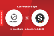 Ararat-Armenia - Sparta Praha: ONLINE prenos z odvetného zápasu 3. predkola Konferenčnej ligy