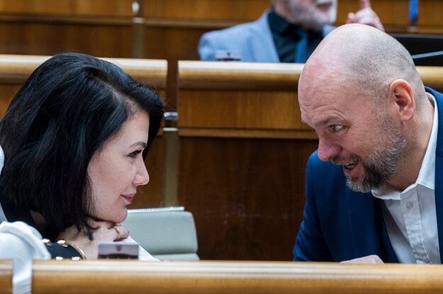 Jana Bittó Cigániková a Richard Sulík. (zdroj: TASR)