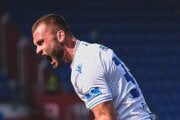 Erik Prekop sa teší po strelenom góle v drese FC Baník Ostrava.