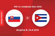 Slovensko - Kuba: ONLINE prenos zo zápasu skupiny B na MS vo volejbale žien 2025.