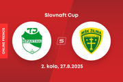 TJ Spartak Vysoká nad Kysucou - MŠK Žilina: ONLINE prenos zo zápasu 2. kola Slovnaft Cupu. 