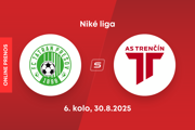 FC Tatran Prešov - AS Trenčín: ONLINE prenos zo zápasu 6. kola Niké ligy.