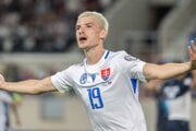 Tomáš Rigo (Slovensko) sa teší z gólu počas zápasu A-skupiny európskej kvalifikácie MS 2026 vo futbale Luxembursko - Slovensko. 