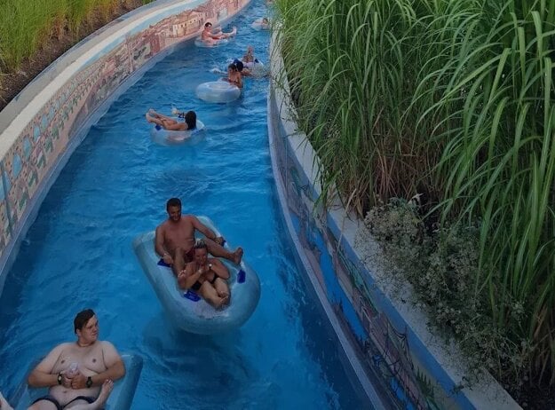 Jedna časť divokej rieky, kde sa zachránený chlapček takmer utopil. (zdroj: Aqualand Moravia)