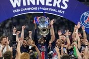 Futbalisti PSG oslavujú víťazstvo v Lige majstrov.