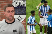 Tréner FC Nitra Igor Slezák znovu otvorene kritizoval zahraničných hráčov. Vpravo na fotke Kolumbijčan Jaime Cayola, Nigérijec Abdullahi Haruna Adamu a Sierraleončan Ishmael Dumbuya.