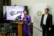 Generálna riaditeľka Slovenského národného múzea (SNM) Andrea Predajňová a hlavný projektant obnovy hradu Krásna Hôrka Marián Remenár.