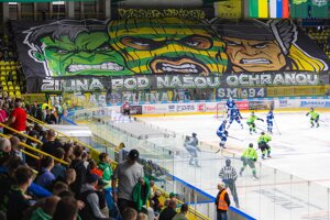 Choreo Ultras Žilina počas zápasu 1. kola Tipsport ligy Žilina - Nitra.