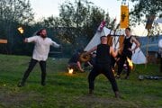 Historický deň zavŕšila ohňová šou. 