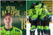 Tomáš Vajko (vľavo) oslávil v deň zápasu 18. narodeniny, ku ktorým si dal krásny darček v podobe gólu.