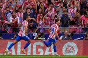 Julian Alvarez oslavuje gól proti Realu Madrid v La Lige.