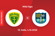 MŠK Žilina - FC Košice: ONLINE prenos zo zápasu 10. kola Niké ligy.