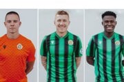 Trojica zranených hráčov FC Baník Prievidza (zľava): Alex Čulák, Juraj Kucka, Lamin Sambou.