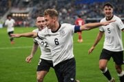 Joshua Kimmich oslavuje gól. 
