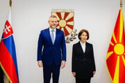 Prezident SR Peter Pellegrini a prezidentka Severného Macedónska Gordana Siljanovská-Davková.