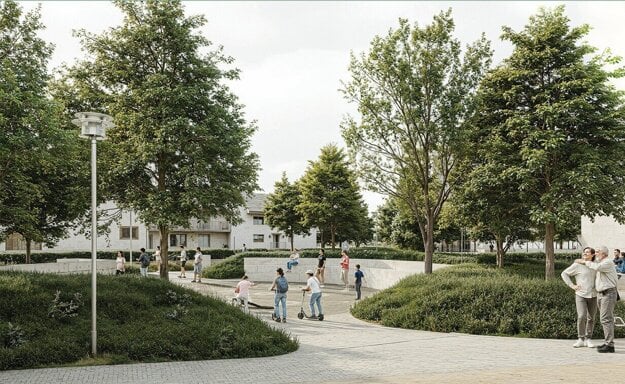 Architektonická štúdia – Srdce sídliska Struhy. (zdroj: OAK architektonická kancelária)
