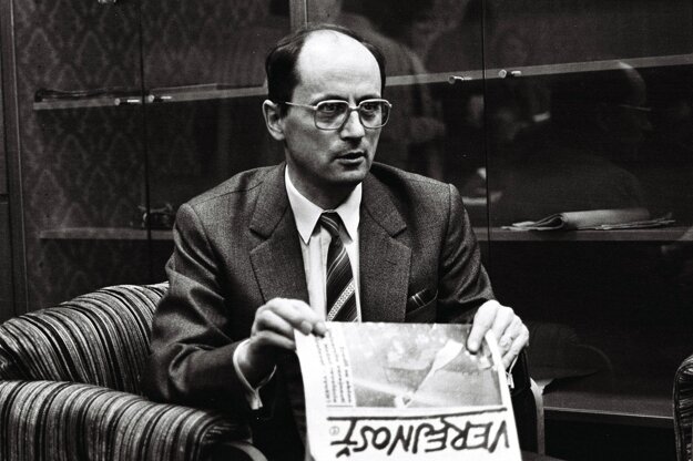 Ján Čarnogurský v roku 1989.