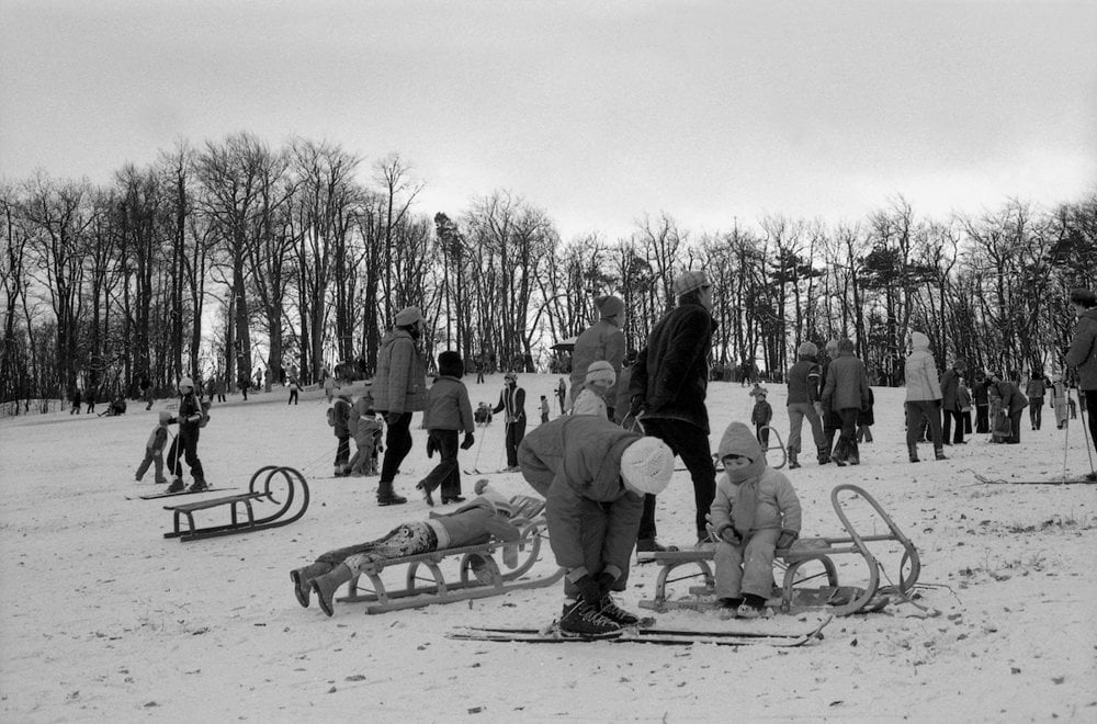 Na archívnej snímke z 15. januára 1979 zima v Bratislave.