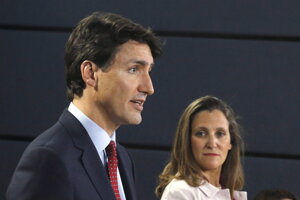 Kanadský premiér Justin Trudeau a ministerka zahraničia Chrystia Freelandová.
