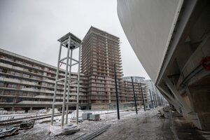 Aktuálny stav výstavby Národného futbalového štadióna na Tehelnom poli.