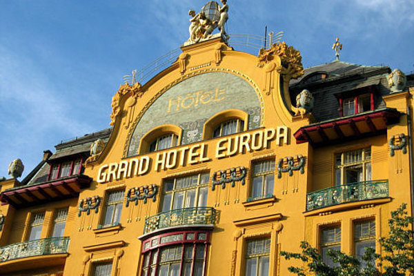 Grand Hotel Evropa v Prahe.