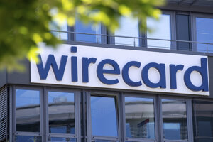 Logo na budove sídla spoločnosti Wirecard v nemeckom Aschheime.