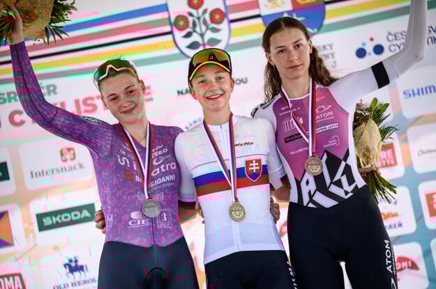 Viktória Chladoňová sa stala majsterkou Slovenska v časovke 2025. (zdroj: FB/SZC - Slovenský zväz cyklistiky)