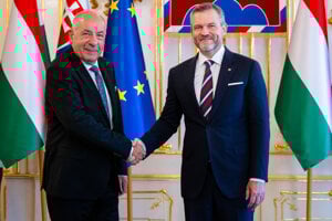 Maďarský prezident počas návštevy Slovenska.