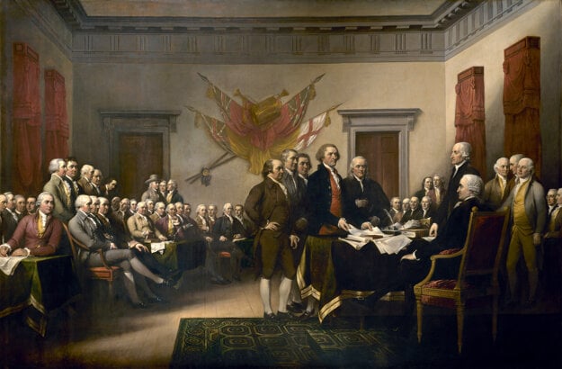 Deklarácia nezávislosti. (zdroj: Wikimedia/John Trumbull)
