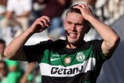 Švédsky futbalista Viktor Gyökeres v drese Sportingu Lisabon.