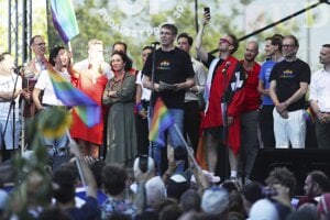 Primátor Budapešti Gergely Karácsony vystúpil ako podporovateľ oficiálne zakázaného pochodu Pride v Budapešti 28. júna.