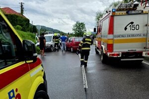 Na mieste dopravnej nehody.