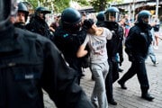 Zhromaždenie sa konalo na okraji pochodu Pride.